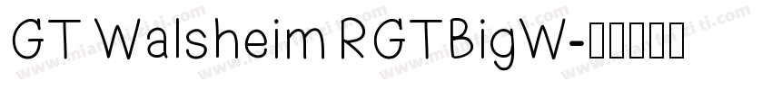 GT Walsheim RGTBigW字体转换